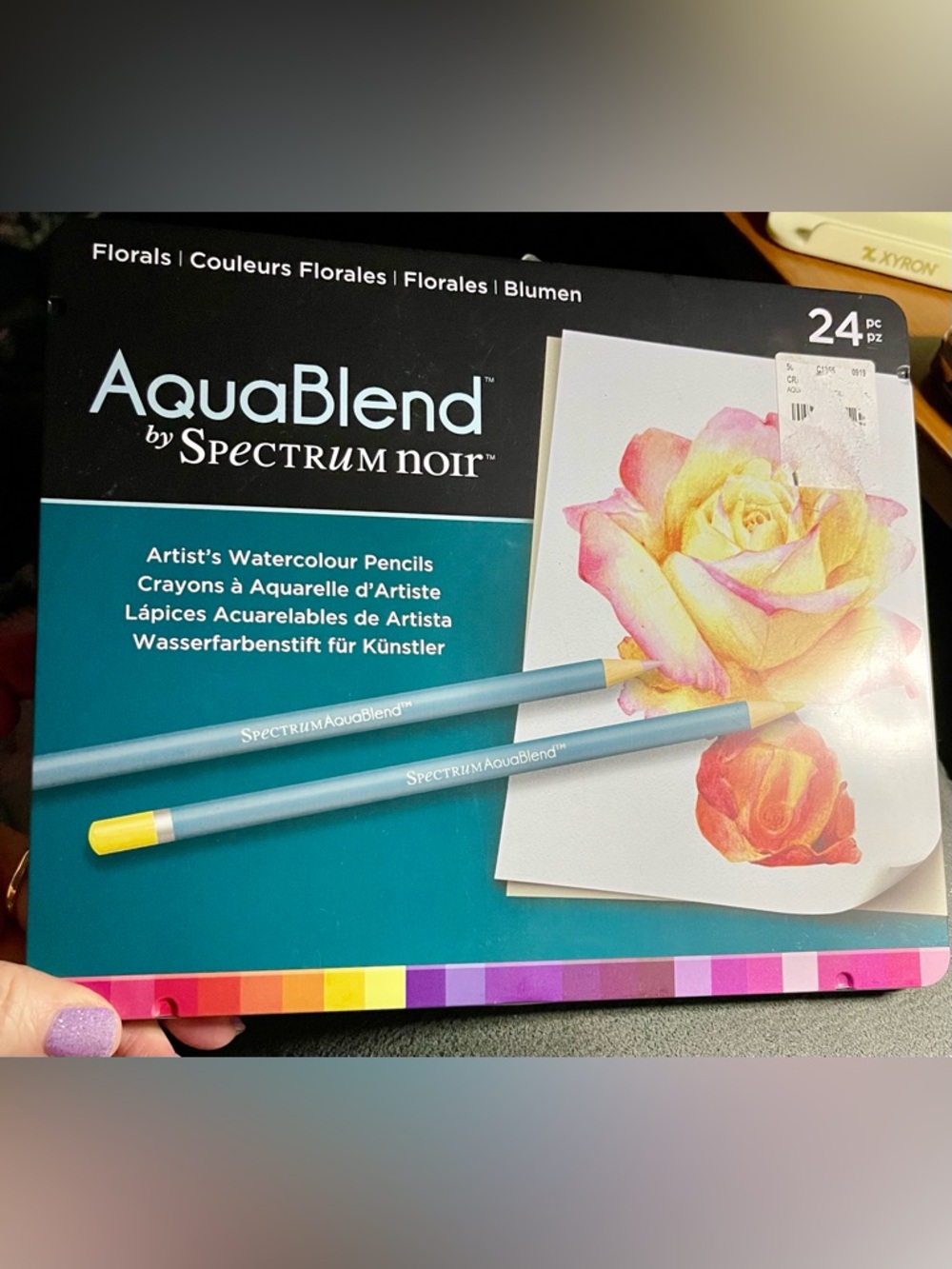 NEW AND SEALED AquaBlend by Spectrum Noir 24pc Watercolour Pencil Set - FLORALS